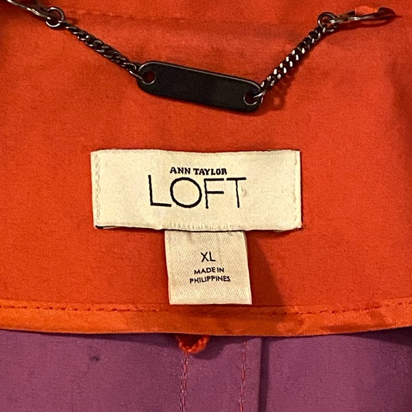 Ann Taylor Loft coral trench coat - Picture 6 of 12